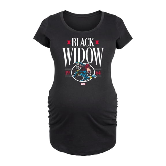Marvel - Black Widow Collegiate - Maternity Scoop Neck Graphic T-Shirt