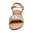 thumbnail image 4 of Sandalias para Niñas DREAM PAIRS SDSD222K Trenzadas Planas Doradas, 4 of 6