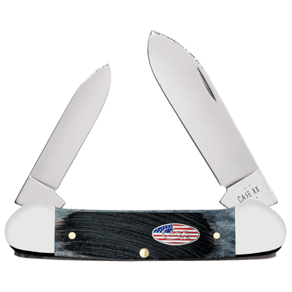 Case XX Knives Canoe Stars & Stripes Gray Bone Stainless Pocket Knife