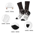 thumbnail image 5 of Honeii Piano Keys With Musical Notes Print Adult Socks,Crew Socks,Casual Calf Socks,Daily Wear Socks for Men & Women, Perfect for Sports, Casual and Everyday Use, 5 of 6
