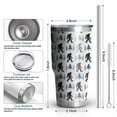 thumbnail image 6 of 30oz White Bigfoot and Pine Tree Pattern Tumblers Stainless Steel Tumbler with Lid and Straw,Vacuum Insulated Double Wall Travel Tumbler Cups Mug with Cleaning Brush for Coffee,Tea, 6 of 7