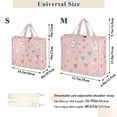 thumbnail image 2 of FORMRS Womens Corduroy Tote Bag Crossbody Shoulder Handbag with Pocket, Love in The Air, 2 of 7