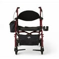 "Medline Combo Mobility Seat Rolling Walker, Convertible Wheelchair, 6