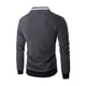 thumbnail image 1 of Abrigo de chaqueta con capucha y cuello alto con cremallera en contraste casual de diamante para hombre Pompotops oipoqjl9404, 1 of 3