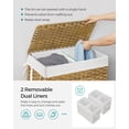 thumbnail image 3 of SONGMICS 110L Double Laundry Hamper with Lid Folding Laundry Basket with 2 Removable Liner Bags & 6 Mesh Bags Clothes Hamper for Laundry Room Natural, 3 of 8