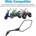 thumbnail image 4 of Trkimal Universal Adjustable Motorcycle Rear View Mirror - Rhombus Convex Mirror with 10mm Clockwise Thread Bolt, 7/8? Mount Clamps for Handle Bar of Motorcycle, Scooter, Atv, Etc., 4 of 4