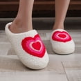 thumbnail image 5 of Slippers for Women Valentines Heart Memory Foam Shoes Fuzzy Indoor And Outdoor Slip On Plush Womens Slippers, 5 of 9