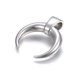 thumbnail image 2 of Tarnish Resistant 304 Stainless Steel Pendants Double Horn/Crescent Moon Stainless Steel Color 36x32.5x10mm Hole: 6x5mm, 2 of 2