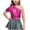 Hot Pink, variant on JoyHoop T-Shirts Kids Girls Jazz Dance Tops Fashion Children'S Clothes One Shoulder Crop Top Short Sleeve T-Shirt Dancewear