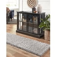 thumbnail image 3 of Rugs.com Solid Shag Collection Rug – 13 Ft Runner Cloud Gray Shag Rug Perfect For Hallways, Entryways, 3 of 9