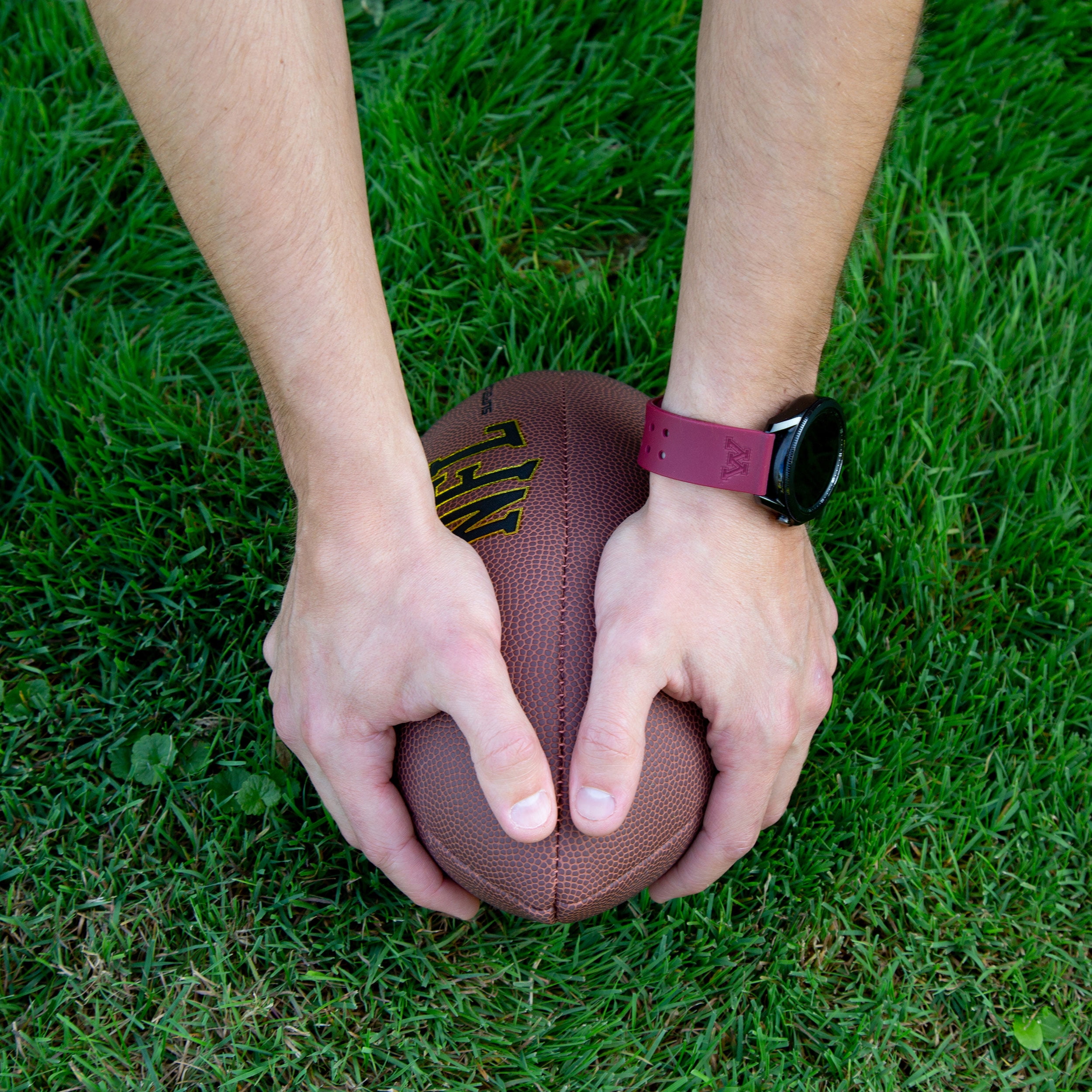 Golden Gophers Engraved Silicone Unisex Watch Band for Samsung Galaxy Watch (20mm Maroon) by Affinity Bands