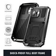 thumbnail image 4 of Dteck Full Body Protection Case for iPhone 16 Pro Max,Aluminum Military Grade Rugged Case with Stand Built-in Screen Protector Shockproof Kickstand Cover for iPhone 16 Pro Max,Black, 4 of 8
