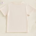 thumbnail image 6 of TOOYOU Girls Top Summer T-Shirt Toddler Colorful Letter Crewneck Short Sleeved Tee Size 18 -24 Months Beige, 6 of 9