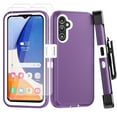 thumbnail image 1 of Aggxpf Galaxy A14 5G Case Screen Protector, Phone Case with Belt-Clip Holster, Military Grade Full Body Protection Case, Purple, 1 of 5