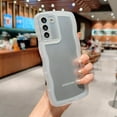 thumbnail image 2 of Compatible with Samsung Galaxy S21 Plus Case 6.7",Cute Curly Wave Matte Frame Edge Soft Shockproof Protective Aesthetic Clear Phone Cover for Women (White), 2 of 12