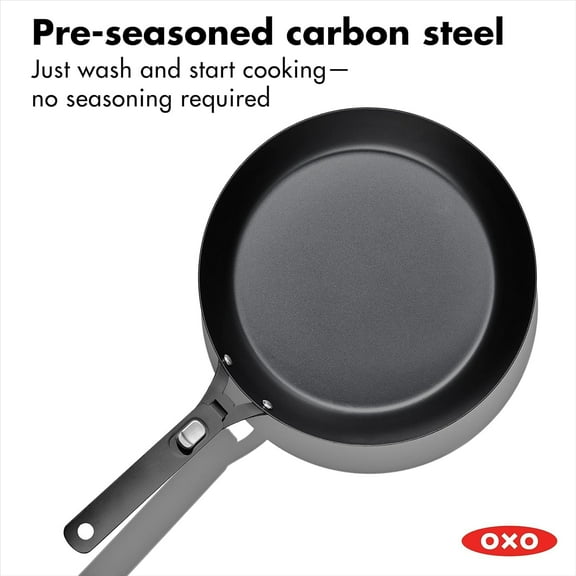 Outdoor Pre-Seasoned Carbon Steel 12" Frying Pan Skillet