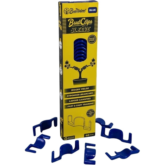 BudClips Plant Training Clips | 40 Pack LST Plant Support Clips for Stem Bending & Training | Durable, Reusable, Universal Fit for All Growth Stages