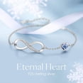 thumbnail image 3 of Pulsera con dije de símbolo de corazón infinito para mujer, plata de ley 925, ajustable, regalo de joyería para el día de San Valentín, regalo de cumpleaños para mamá, mujer, esposa, niña, ella Adepaton  WRMH-202-5, 3 of 6