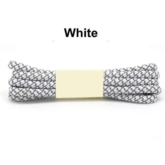 par de cordones reflectantes para zapatillas, cordones para zapatos, cordones reflectantes coloridos, cordones redondos gruesos de 0,5 cm de diámetro, accesorios para zapatos de 100cm Gao Jinjia LED