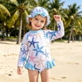 thumbnail image 2 of Girls Swimsuit One Piece Soft Girl Bathing Suit Modest Ruched Girls Swimwear Contrast Girls Swimsuits Size 10-12, 2 of 6