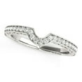 thumbnail image 1 of Alliance de Mariage Incurvée en Or Blanc 14 K à Griffes (1/8 cttw) Taille 9, 1 of 2