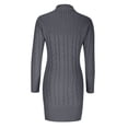 thumbnail image 6 of Sexlip Womens Cutout Crew Neck Long Sleeve Slim Knit Bodycon Maxi Dress Warm Stylish Office Everyday Outfit Gray L, 6 of 8