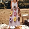thumbnail image 3 of Colorful Donut Pattern Sleeveless Dress Loose Women's Dress Dresses Luxury Evening Dresses, 3 of 9