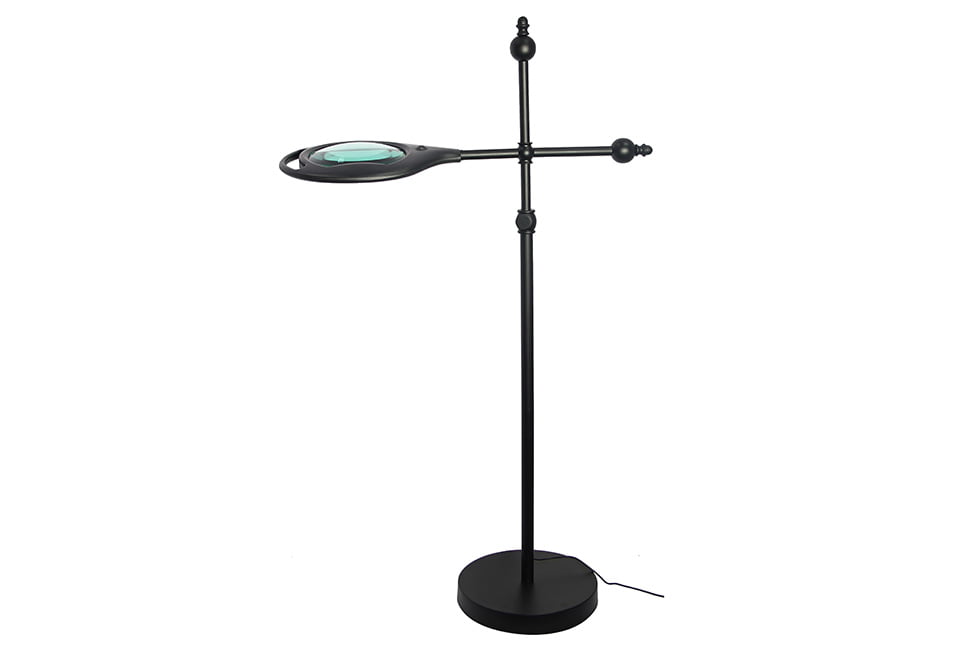 daylight24 402039-04 Full Page 8 x 10 Inch Magnifier LED Illuminated Floor Lamp 