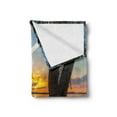 thumbnail image 2 of Willow Tree Soft Flannel Fleece Throw Blanket, Dramatic Scenery Nature View Sunrise over the Lake Reflection on the Water, Cozy Plush for Indoor and Outdoor Use, 50" x 70", Multicolor, by Ambesonne, 2 of 5