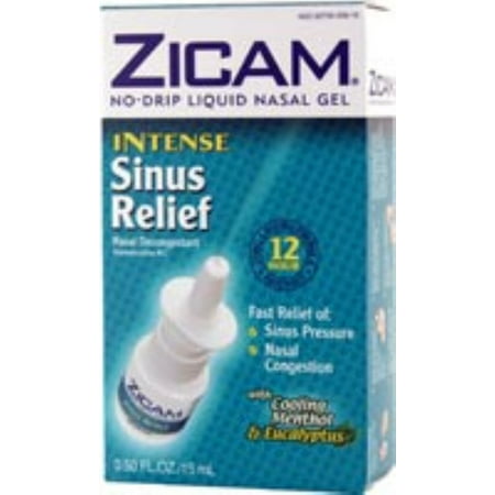 Zicam Intense Sinus Relief Liquid Nasal Gel 0.50 oz (Pack of