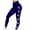 Blue, variant on Lovskoo Women's Yoga Leggings Sports Fitness Pants Solid Colored Casual Fitting Tight Peach Hip Stretch Pants Dark Gray
