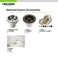 thumbnail image 6 of Houzer Quartztone 24 in Cloud Granite Composite Undermount Single Bowl Kitchen Sink - G-300U CLOUD, 6 of 6