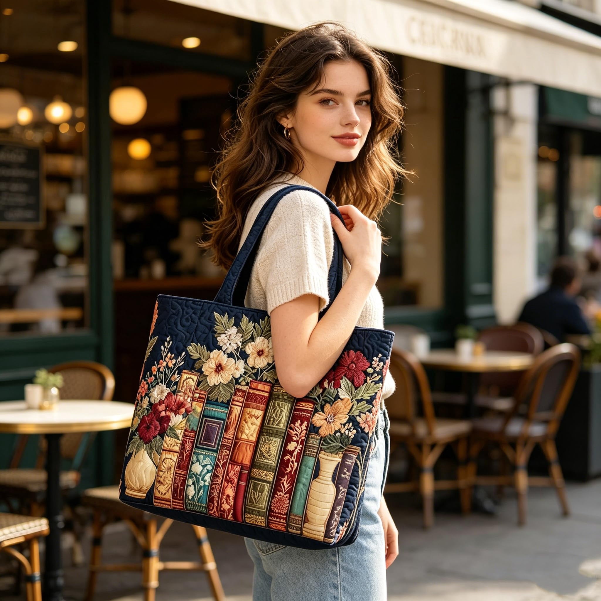 US Customized Quilted ボディー バッグ Amazon.com: Custom Embroidered Quilted Tote Bag – Monogrammed