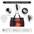 thumbnail image 4 of Easygdp Sunset River Western Cowboy Bolsa de Gimnasio, Bolsa de Viaje Duffel, Bolsa de Fin de Semana con Compartimentos, Bolsa de Mano para Noche, 4 of 7