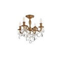 thumbnail image 6 of Rosalia 4 light French Gold Flush Mount Clear Royal Cut Crystal, 6 of 10