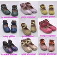 thumbnail image 2 of Girls Abigale bow back zip up ballet flats Shimmer suede, hot pink glitter 8 toddler, 2 of 2