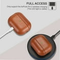 thumbnail image 4 of Leather Case for AirPods Pro 2 2022, ICARERFAMILY Premium Genuine Leather Shockproof Protective Case Cover for Apple AirPods Pro 2 Earphones Charging Case (LED Visible) Support Wireless Charger-Brown, 4 of 5