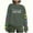 Army Green, variant on Lorytime Christmas Womens Crewneck Sweatshirt Fall Letters Print Fleece Shirt Long Sleeve Pullover Tops for Holiday