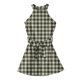 thumbnail image 5 of Girls 2025 Summer Dresses Sleeveless Plaid Dress with Belt Checkered Pattern Casual A-Line Sundress for Summer ,Sie:110, 5 of 6