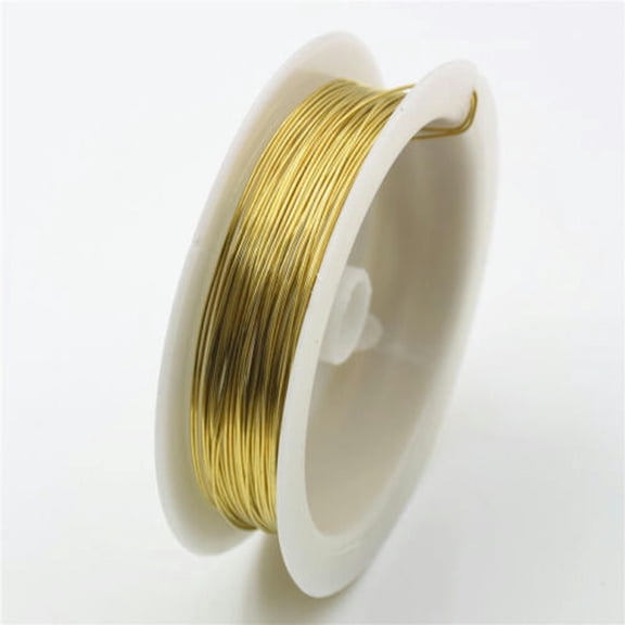 U8MO Wholesale 0.2-1mm Soft Copper Wire/Wire Line for DIY Jewelry Making-gold-0.4mm