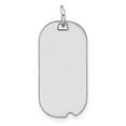 thumbnail image 4 of Sterling Silver Engraveable Dog Tag Polished Front/Satin Back Disc Charm Pendant, 4 of 4