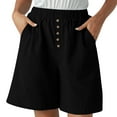 thumbnail image 1 of FNFYFH Clearance Womens Training Loose Fit Solid Color Summer Workout Shorts Breathable Gym Shorts，Black, 1 of 9