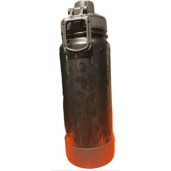 Disney Parks Animal Kingdom Print Black Bottle Water New with Tag