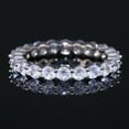 thumbnail image 2 of "2Ct Round Cut Lab Created Diamond Women's Full Eternity Band Ring 14K White Gold Plated Silver, 2 of 4
