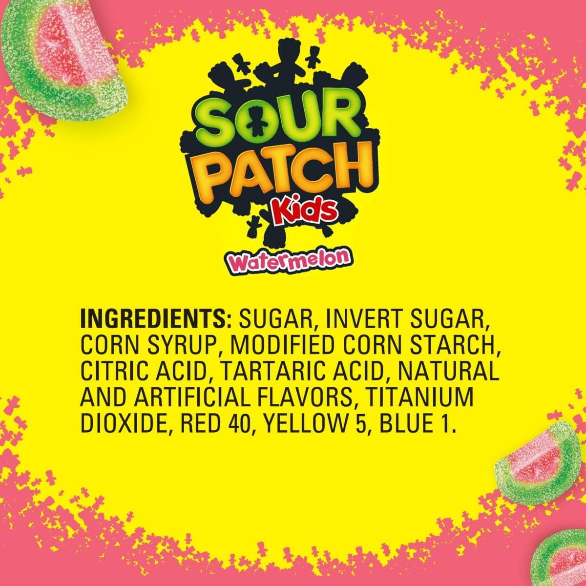 Sour Patch Kids Peg Bags (Pack of 3) Soft and Chewy Candy bundled by SUPERDEALS with Mystery Gift (8 oz, Watermelon)