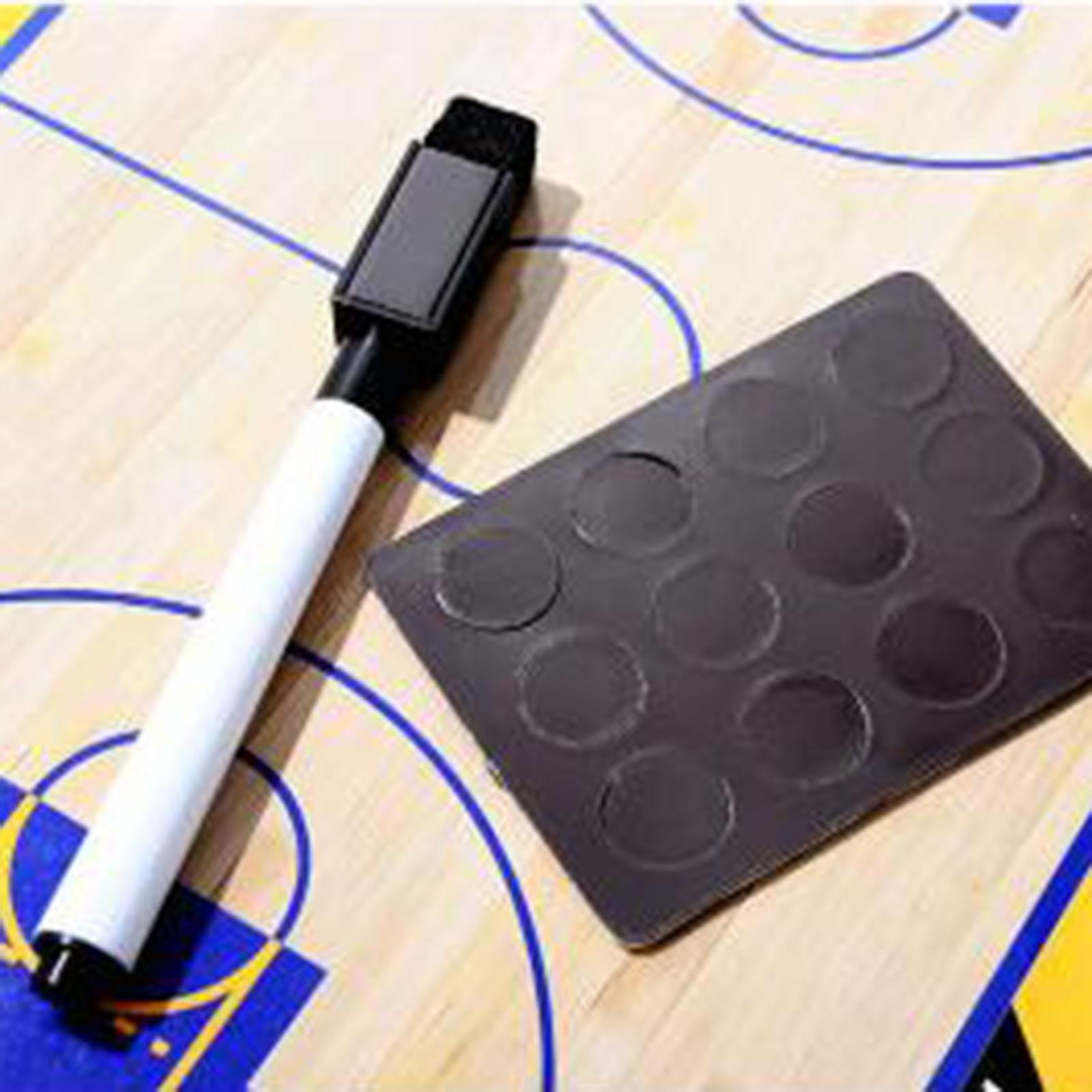 Double-Sided Basketball Coaching Clipboard  Board Coaches Match Portable with Dry Basketball for Training