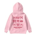 thumbnail image 4 of WOYY Little Girls Bow Hoodie Soft Hooded Sweatshirt Casual Cozy Pullover Hoody, 4 of 4