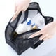 thumbnail image 5 of Bolsa de Aseo Portátil de Malla, Organizador de Almacenamiento, Bolsa de Baño de Mano, Nailon y Elastano Negro, para Guardar Juguetes de Playa, 30 X 10 X 18 Cm | Bolsa de Viaje Ligera para La Ropa Su, 5 of 6
