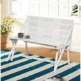 Folding Metal Table And Bench Set, White