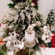 thumbnail image 3 of Yuarrent Muñeco de nieve pequeño colgante que adorna el árbol de Navidad y escaparates traje para coleccionista Kits de decoración para fiestas Estilo muñeco de nieve, 3 of 6